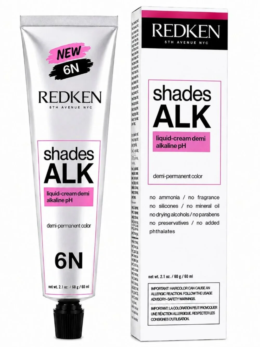 Redken Shades ALK 6N Demi-Permanent Liquid-Cream Hair Color 2.1 oz